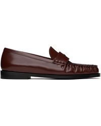 STAUD - Burgundy Loulou Loafers - Lyst