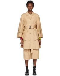 Moncler Genius 1 Moncler Jw Anderson Military A-line Dungeness Trench Jacket - Natural