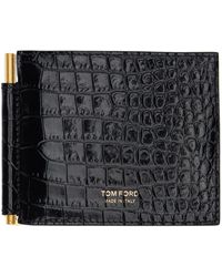 Tom Ford - Printed Croc Money Clip Wallet - Lyst