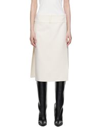 Courreges - Off- Belted Slit Midi Skirt - Lyst