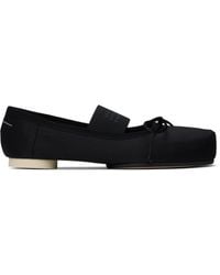 MM6 by Maison Martin Margiela - Satin Pointe Logo Ballerina Flats - Lyst