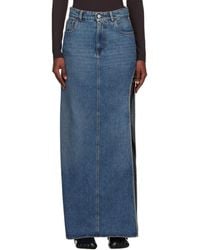 Coperni - Garter Belt Denim Maxi Skirt - Lyst