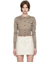 Vivienne Westwood - Taupe Bea Cropped Cardigan - Lyst