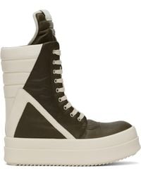 Rick Owens - Khaki & Off- Porterville Mega Geobasket Sneakers - Lyst