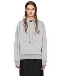 WOOYOUNGMI - Gray Patch Hoodie - Lyst