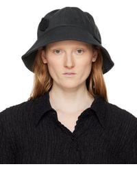 Song For The Mute - Chapeau Bob Noir À Appliqués Floraux - Lyst