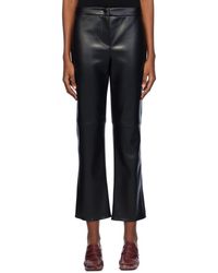 Max Mara - Black Sublime Faux-leather Trousers - Lyst