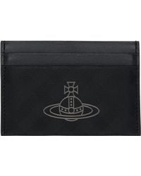 Vivienne Westwood - Check Embossed Leather Flat Card Holder - Lyst