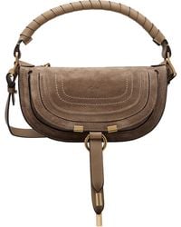 Chloé - トープ ミニ Marcie スエードレザー ショルダーバッグ - Lyst