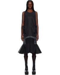 Junya Watanabe - ブラック パネル ミディアムワンピース - Lyst