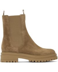 Gianvito Rossi - ベージュ Chester ブーツ - Lyst