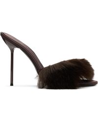 Paris Texas - ブラウン Furry Lidia ミュール - Lyst