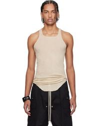 Rick Owens - Off- Temple Basic Rib Tank Top - Lyst