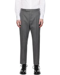 Thom Browne - Gray Super 120s Backstrap Trousers - Lyst