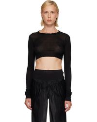 Rick Owens - Tower Ls Crop T-Shirt - Lyst