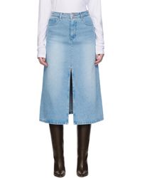 A.P.C. - Jupe Midi Georgia Bleue En Denim - Lyst