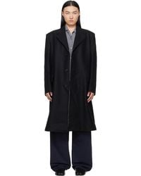 MM6 by Maison Margiela - Wool Felt Single-Breasted Coat - Lyst