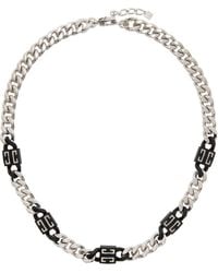 Givenchy - Silver & Black 4g Necklace - Lyst