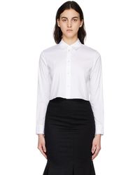 Theory - White Cropped Shirt - Lyst
