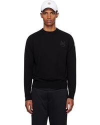 Moncler - Embroidered Monogram Cotton Sweater - Lyst