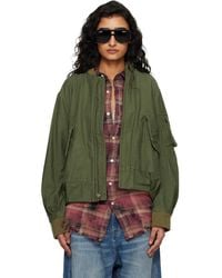 R13 - Khaki Bubble Bomber Jacket - Lyst
