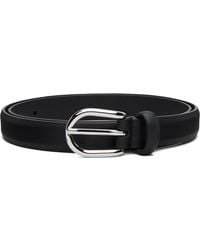 Anderson's - Skinny Nappy Calf Leather Buckle Belt - Lyst