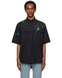 Moschino - Black Painted Effect Shirt - Lyst