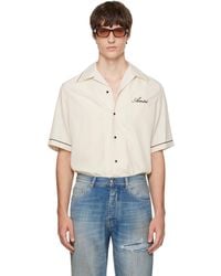 Amiri - Off- Wolf Embroidered Camp Shirt - Lyst