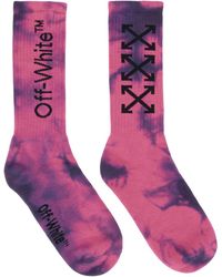 Off-White c/o Virgil Abloh - Purple & Pink Arrows Tie-dye Socks - Lyst