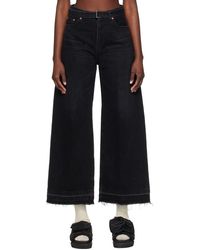 Sacai - Black Belted Jeans - Lyst