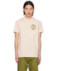 Moncler - Off- Garment-washed T-shirt - Lyst