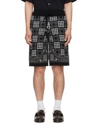 Amiri - Quad Checker Track Shorts - Lyst