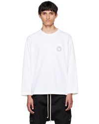 Craig Green - T-Shirt À Manches Longues Blanc À Œillet - Lyst