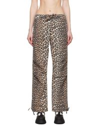 Ganni - Leopard Trousers - Lyst