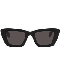Alaïa - Alaïa lunettes de soleil rectangulaires noires - Lyst
