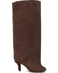 MM6 by Maison Margiela - Suede Anatomic Tube Tall Boots - Lyst