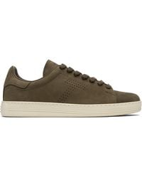 Tom Ford - Khaki Nubuck Warwick Sneakers - Lyst