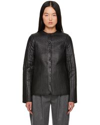 Totême - Toteme Black Quilted Reversible Leather Jacket - Lyst