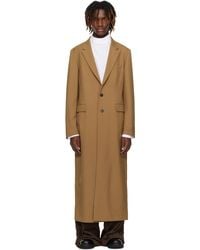 Dries Van Noten - Tan Wool & Mohair Coat - Lyst