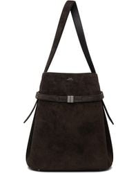 TOTEME - Belted Suede Bucket Bag - Lyst
