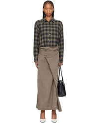 Our Legacy - Taupe Twisted Shirt Maxi Dress - Lyst