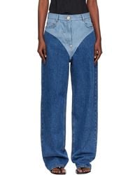 Pushbutton - Jean Ample Bleu À Image De Style Culotte - Lyst