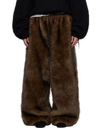 Lu'u Dan - Yeti Wide-Cut Bontan Faux-Fur Sweatpants - Lyst