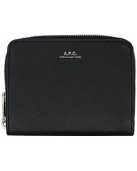 A.P.C. - . Black Emmanuelle Compact Wallet - Lyst
