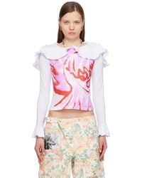Chopova Lowena Neon Swoosh 長袖tシャツ ピンク | Lyst Chopova Lowena Neon Swoosh 長袖tシャツ ピンク | Lyst