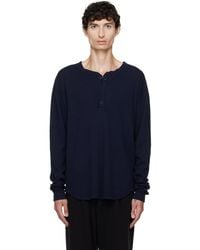 Les Tien - Thermal Baseball Hem Henley - Lyst