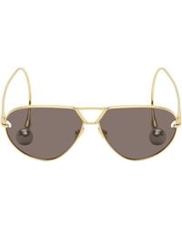 Bottega Veneta - Drop Aviator Sunglasses - Lyst