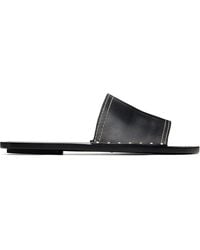 TOTEME - Studded Leather Slide Sandals - Lyst