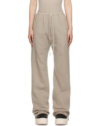 Rick Owens - Organic Cotton Fleece Wide-Leg Lounge Pants - Lyst