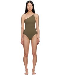 Totême - Toteme Khaki Twist One-piece Swimsuit - Lyst